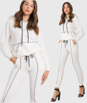 Naiste vabaaja komplekt Mona cotton, valge