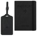 Reisikomplekt &ndash; must passitasku ja pagasi silt (Travel Wallet)
