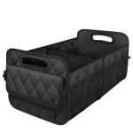 Kokkupandav auto pagasiruumi korraldaja taskutega, tepitud