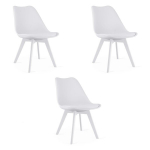 3 tooli komplekt Leobert Mark, valge