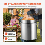 Roostevabast terasest pott, 94,6 l