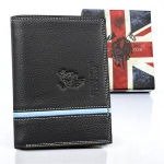 Naturaalnahast rahakott meestele Harvey Miller, must