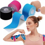 Kineesioloogiliste teipide komplekt 4 v&auml;rvi 5 m x 5 cm &ndash; elastsed kinesiotape teibid