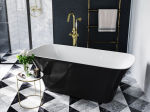 Vann Besco Assos Black&White, 160 x 70 cm, valge klik-klak-&auml;ravooluga, hooldatav pealt
