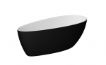 Vann Besco Goya A-Line Black&White Matt, 160 x 73 cm (sifoon &uuml;levooluga, kaas gun metal v&auml;rvi)