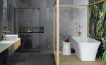 Vann Besco Assos S-Line Matt, 160 x 70 cm, klik-klak gun metal &auml;ravooluga, puhastatav pealt