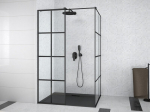Walk-in du&scaron;iuks Besco Excea Black, 100 x 80 x 190 cm