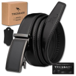 TRESSARI meeste must p&uuml;ksirihm, 125 cm, automaatne, naturaalne nahk