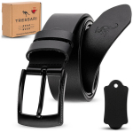 Meeste nahkrihm TRESSARI 115 cm must ehtne nahk