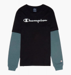 Champion laste pika k&auml;isega T-s&auml;rk 305367-KK003 must