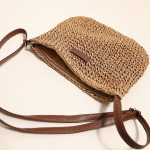 Punutud suvine &otilde;lakott naistele &ndash; boho stiilis kerge kott, t&otilde;mblukuga crossbody kott, pruun