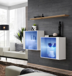 3-osaline elutoa m&ouml;&ouml;blikomplekt ASM Switch SB III, valge/tamm