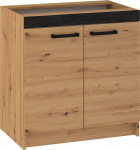 Alumine k&ouml;&ouml;gikapp Meblocross Rodos ROD-08 S80, tamm artisan/must