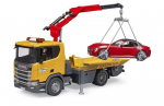 Traaler kraana ja autoga Scania Bruder 3552