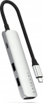 Satechi ST-P4SS liidese keskus USB Type-C 10000 Mbit/s H&otilde;bedane, Satechi ST-P4SS interface hub USB Type-C 10000 Mbit/s Silver