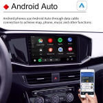 Android Auto USB juhtmega adapter koos peegelekraani, kahesuunalise interaktsiooni ja CarPlay &uuml;hilduvusega Android 6.0 ja uuemate seadmete jaoks, valge