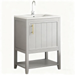 &Uuml;heinimese vannitoakapp 60 cm valamuga, hall