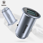 Baseus Universal MINI T Dual U nutikas autolaadija 2.4A CCMNT-16, kroom
