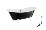 Vann Besco Amelia B&W 190, Black/White+White, sifooniga &uuml;levooluga Klik-klak Black