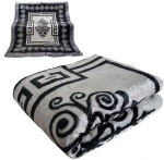 Voodikate - pleed KW-100, must-valge, 160 x 210 cm