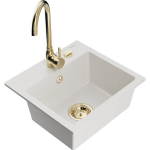 Mexen Milo &uuml;hekordne graniidist valamu k&ouml;&ouml;gisegistiga Telma, valge - 6505-20-670200-50