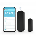 Nutikas ukse- ja aknaandur wifi ja rakenduse teavitustega LIVMAN WF-108