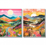 Landscapes maalid numbri j&auml;rgi 20 x 30 cm, 2 tk