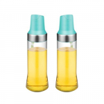 Klaasist &otilde;lipudel m&uuml;ndirohelise korgiga, 500 ml &ndash; 2-osaline komplekt vedelatele maitseainetele