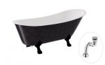Vann Besco Olaya Glam 160, Graphite+Black, sifooniga Klik-klak Chrome