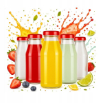 10x 125ml kaanega klaaspudelit mahla jaoks