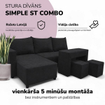 Nurgadiivan lauaga ja puffidega St Combo, Podrez, grafiit