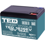 12V 15Ah S&uuml;vat&uuml;hjendus geelakumulator (GEL Deep Cycle) | M5 | 151 &times; 98 &times; 95 mm