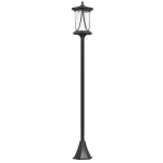 P&auml;ikesepatareiga v&auml;lisvalgusti, LED, automaatrežiim, ilmastikukindel, 6h valgustusaeg, 17L x 17S x 127K cm, Must