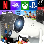 Projektor Kaasaskantav Android-projektor 4K WiFi, LED-ekraani, p&ouml;&ouml;rleva ja Full HD-ga
