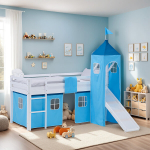 Narivoodi, 207.5x228x217.5 cm, Valge, Sinine