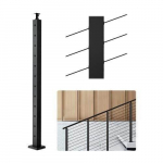 Roostevabast terasest trossi k&auml;sipuude, trepik&auml;sipuu post, h&otilde;bedane (106,7 x 5 x 2,5 cm, 1067 x 50 x 25 mm)
