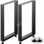 Mustel Juodos metalinės stalo kojos, 2 vnt., 60x72cm