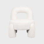 Homla VIGGO Moodne tugitool, Valge (ecru) &ndash; 73&times;69&times;80 cm