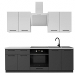 K&ouml;&ouml;gikomplekt Frida 220/72, hall/valge