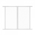 Ekraaniukse kaitse, 66x61x1 cm, valge, alumiinium