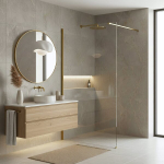 Du&scaron;isein Rea Flexi Transparent 100 Brushed Gold 120X100X195CM