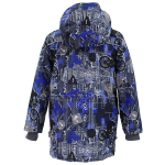 Huppa Poiste kevad-s&uuml;gis mantel ROLF, navy city pattern