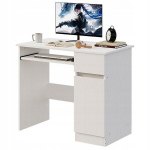 Arvutilaud, valge, noortele m&otilde;eldud, modernne, sahtliga, riiuliga