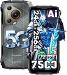 Telefon 5G Blackview BL7000 24GB+512GB 6.78" 120Hz 7500mAh 50MP Android 14,NFC,IP68 - Must