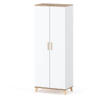 Riidekapp Hurtownia-Mebli, Valge Matt, 80 cm, Skandinaavia Garderoob Magamistuba Loft Riiulid
