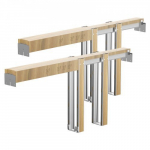 Taskuraami uksekomplekt 1219x2032 mm pruun h&otilde;be, puit teras