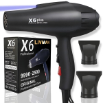 LIVMAN X6 - professionaalne kiire negatiivsete ioonidega f&ouml;&ouml;n 3 temperatuuri- ja 2 kiirusrežiimiga, 2500W