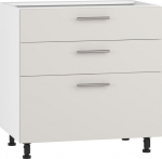 VENTO DS3-80/82 Alumine k&ouml;&ouml;gikapp sahtlitega &ndash; Valge / Ka&scaron;miir, 80 cm