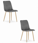 Leobert LAVA tumehallidest sametist s&ouml;&ouml;gitoolid (komplekt 2)