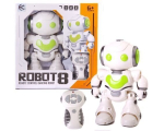 Interaktiivne robot helide, liikumise ja valguse funktsioonidega SmartBot, valge